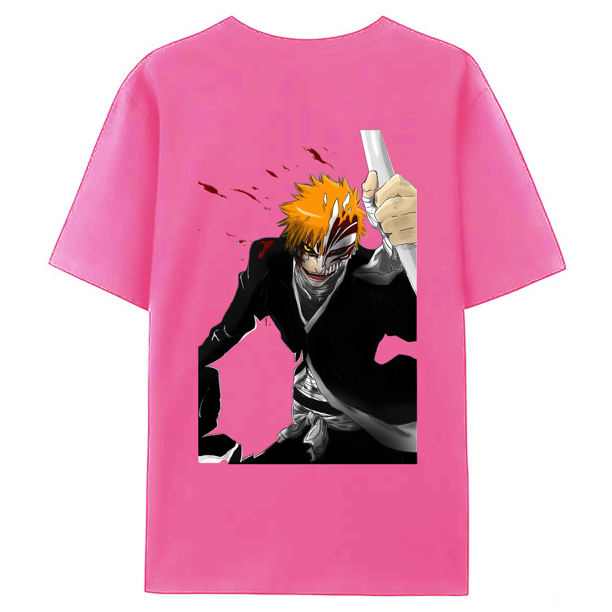 （画像用） ブリーチ 黒崎一護（くろさき いちご）BLEACH Kurosaki Ichigo レディース半袖Tシャツ(バックプリント)